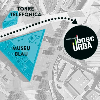 mapa bosc urbà mobile tirolines barcelona